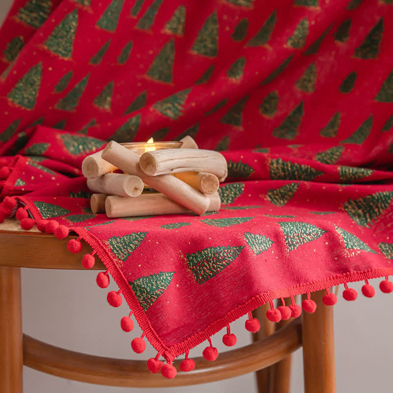 Christmas Fir Tree Holiday Curtain - image 4