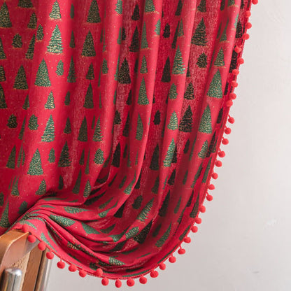 Christmas Fir Tree Holiday Curtain - image 5