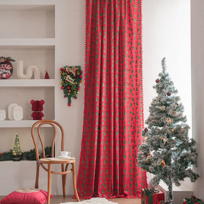 Christmas Fir Tree Holiday Curtain - image 2