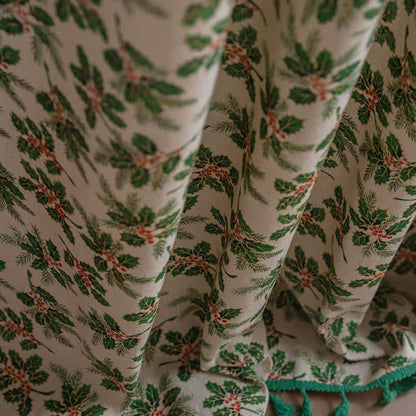 Christmas Holly Leaf Print Curtain - image 8