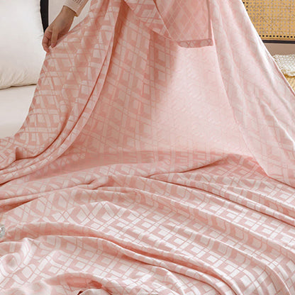 Geometric Plaid Cooling Sheet Bedspread - image 8