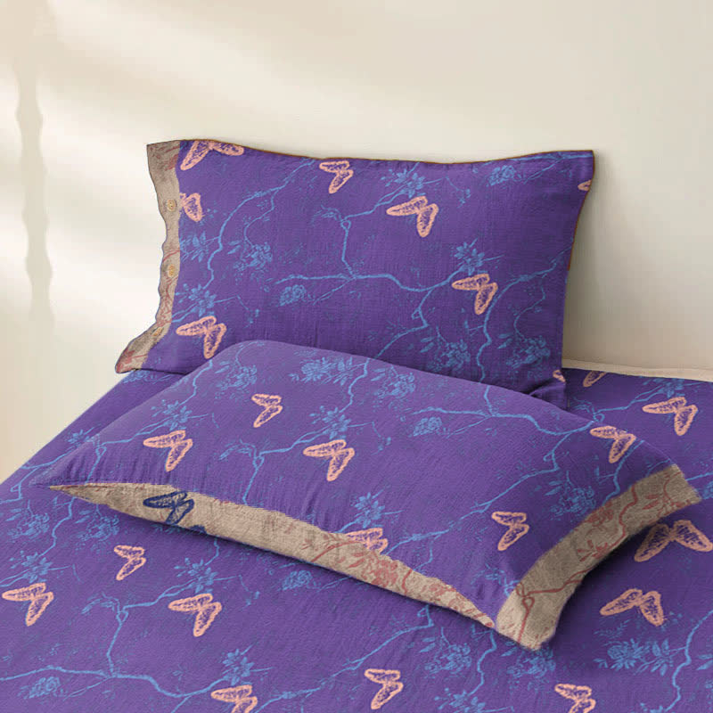 Nature-inspired Butterfly Cotton Sheet Bedspread - image 3