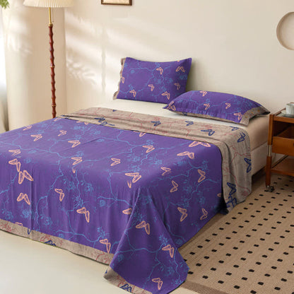 Nature-inspired Butterfly Cotton Sheet Bedspread - image 2