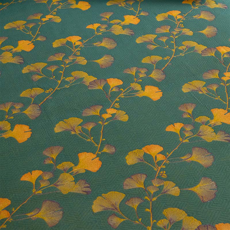 Large Ginkgo Leaf Cotton Fitted Sheet - image 9