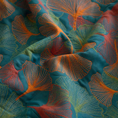 Ginkgo Leaf Cotton Gauze Fitted Sheet - image 8