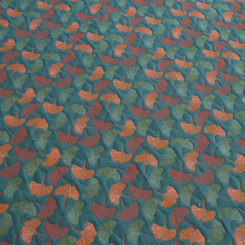 Ginkgo Cotton Gauze Jacquard Fitted Sheet - image 5