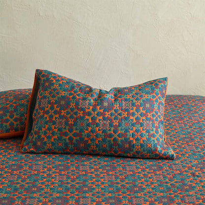 Retro Geometric Pattern Cotton Fitted Sheet - image 5