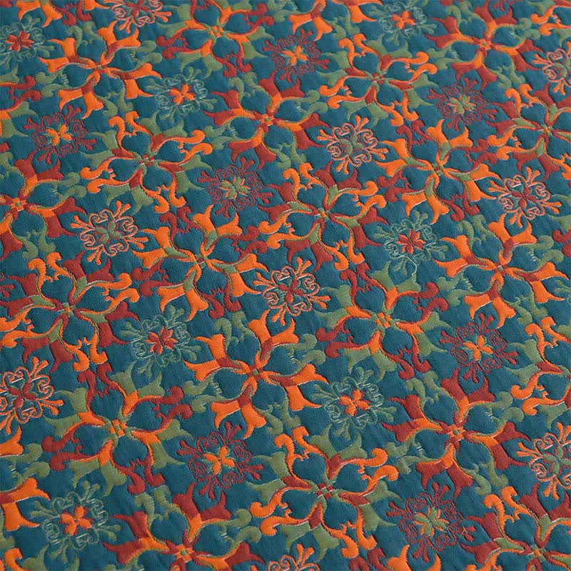 Ownkoti Retro Geometric Pattern Cotton Fitted Sheet - image 6