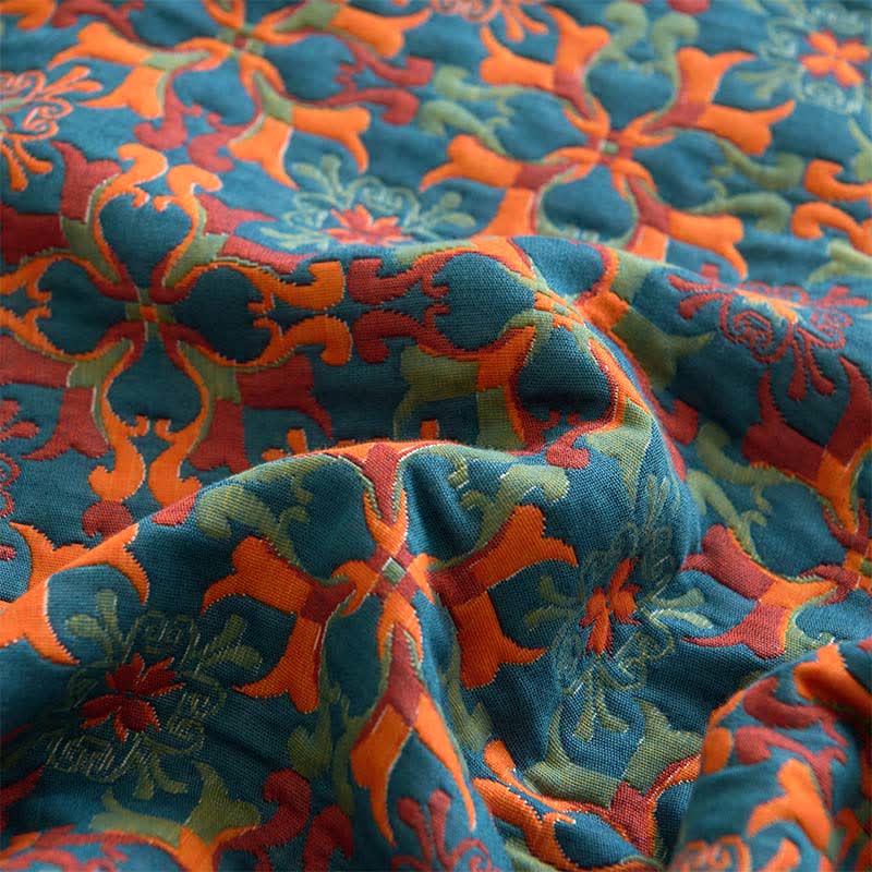 Retro Geometric Pattern Cotton Fitted Sheet - image 8