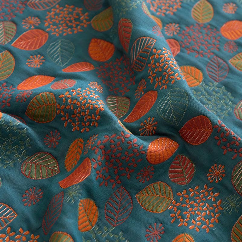 Leaf Print Cotton Gauze  Fitted Sheet - image 7