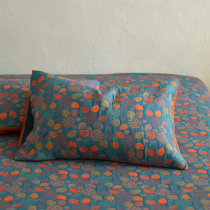 Leaf Print Cotton Gauze  Fitted Sheet - image 5