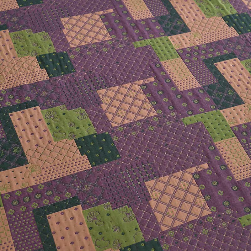 Patchwork Cotton Gauze Jacquard Fitted Sheet - image 6