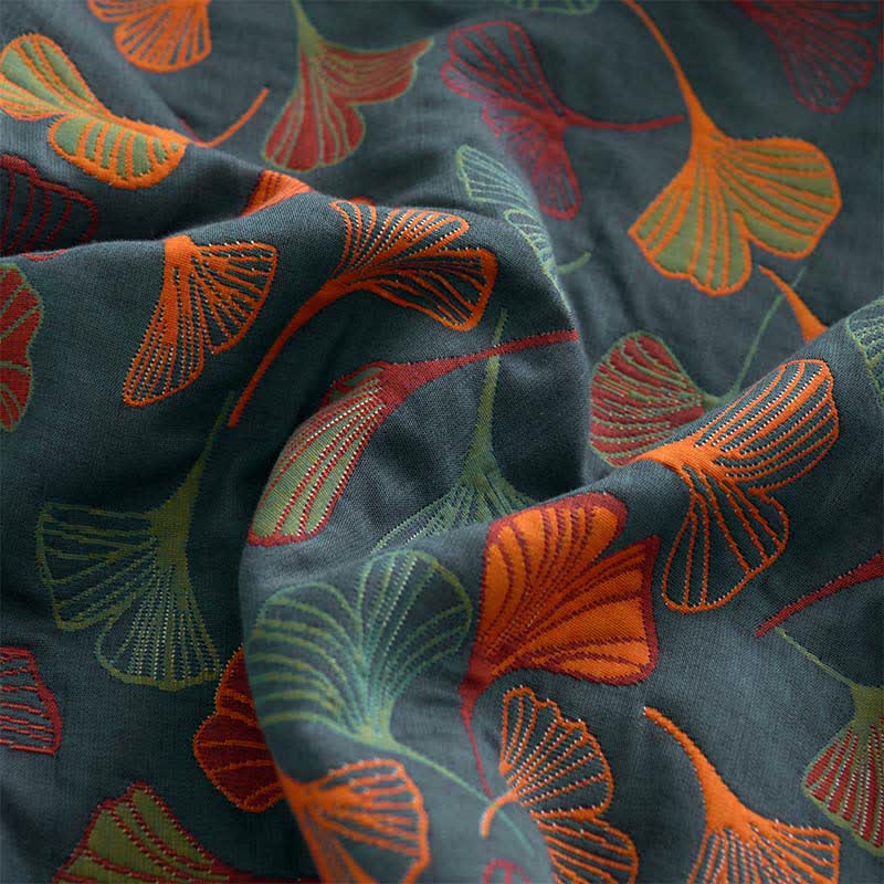 Ginkgo Natural Cotton Gauze Fitted Sheet - image 8