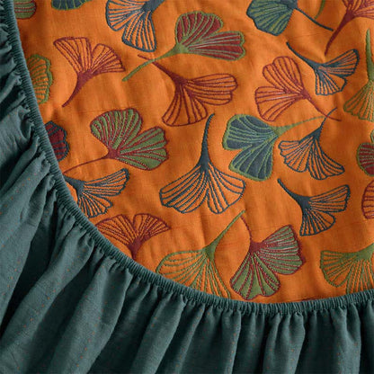 Ginkgo Natural Cotton Gauze Fitted Sheet - image 9