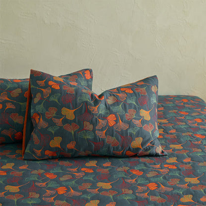 Ginkgo Natural Cotton Gauze Fitted Sheet - image 5