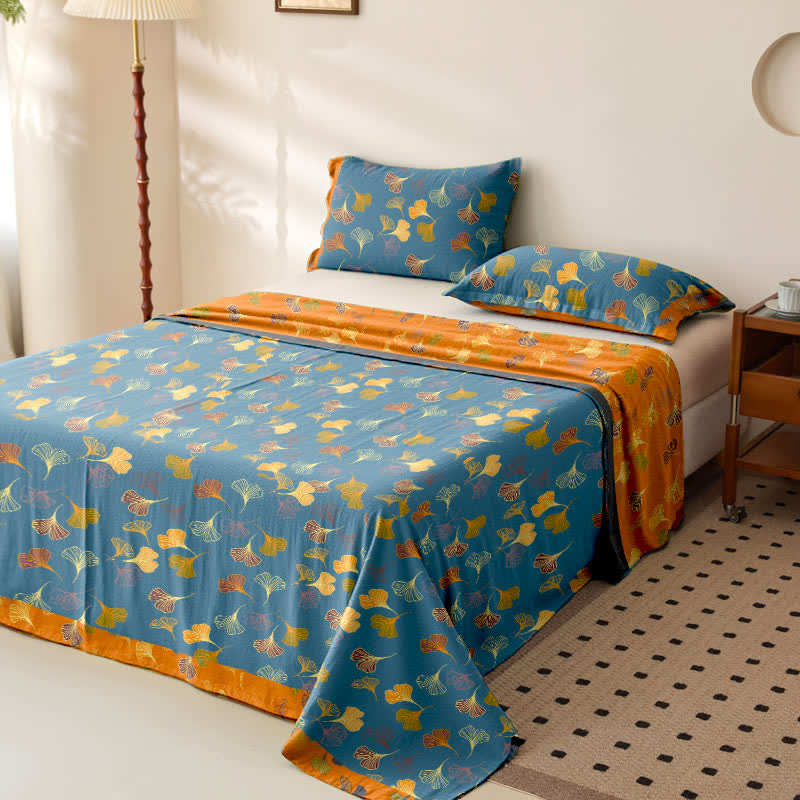 Ginkgo Biloba Cotton Jacquard Sheet Bedspread - image 2