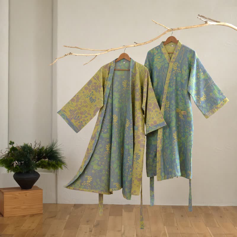 Lotus Organic Cotton Gauze Kimono Robe - image 1