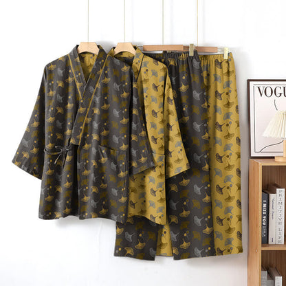 Ownkoti Ginkgo Organic Cotton Kimono Loungewear Set - image 2