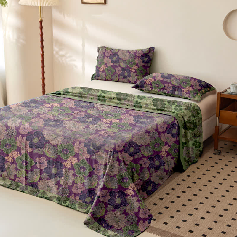 Ownkoti Peach Blossom Cotton Gauze Jacquard Bedspread - image 1