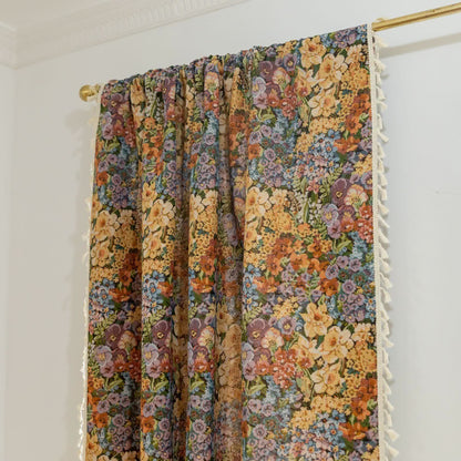 Luxurious Blooming Flowers Tassel Curtain - image 6