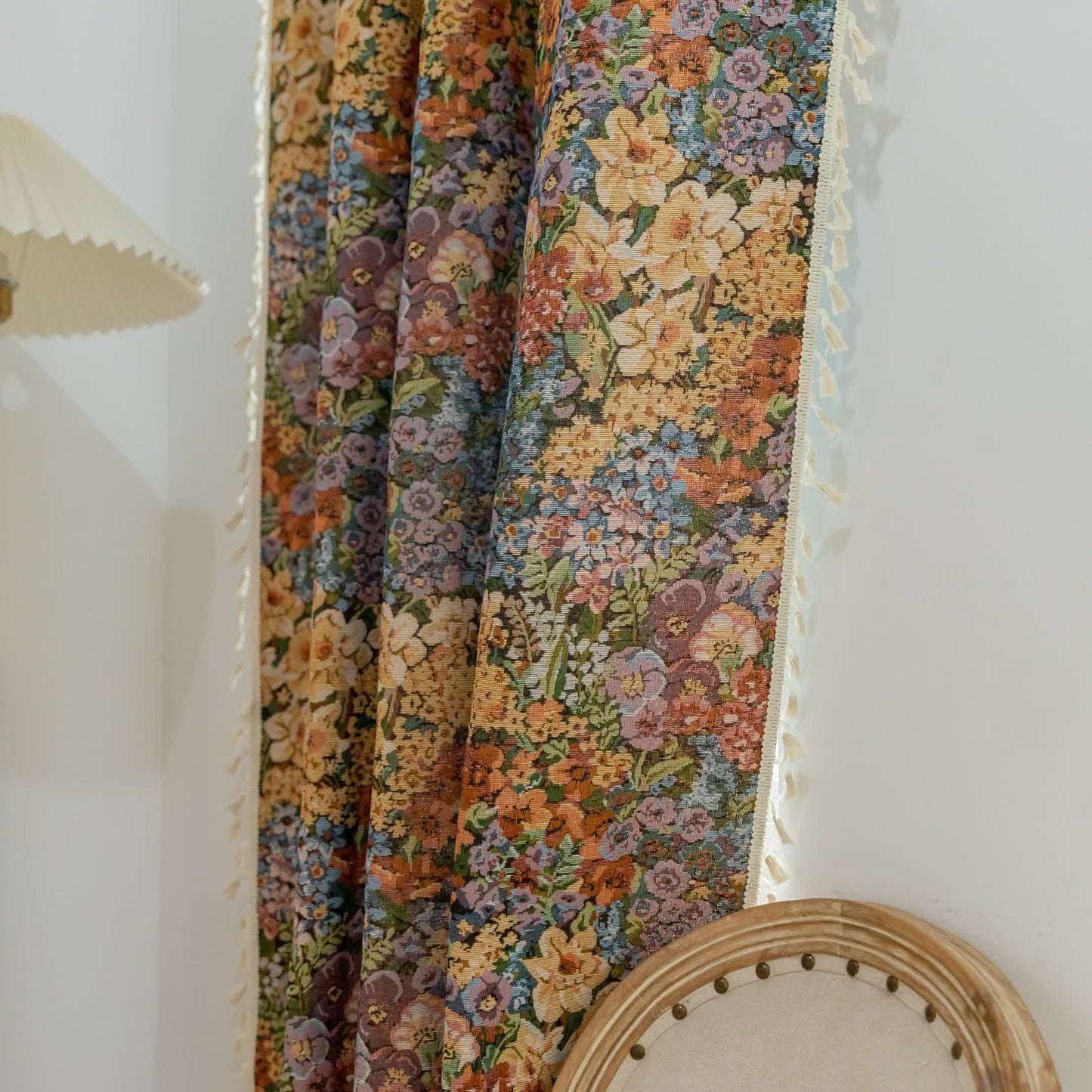 Luxurious Blooming Flowers Tassel Curtain - image 7