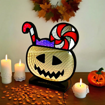 3D Pumpkin Infinity Lights Halloween Decoration - image 5