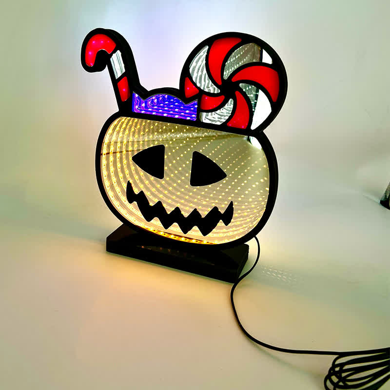 3D Pumpkin Infinity Lights Halloween Decoration - image 7