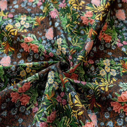 Retro Floral Branch Leaf Tassel Curtain - image 10