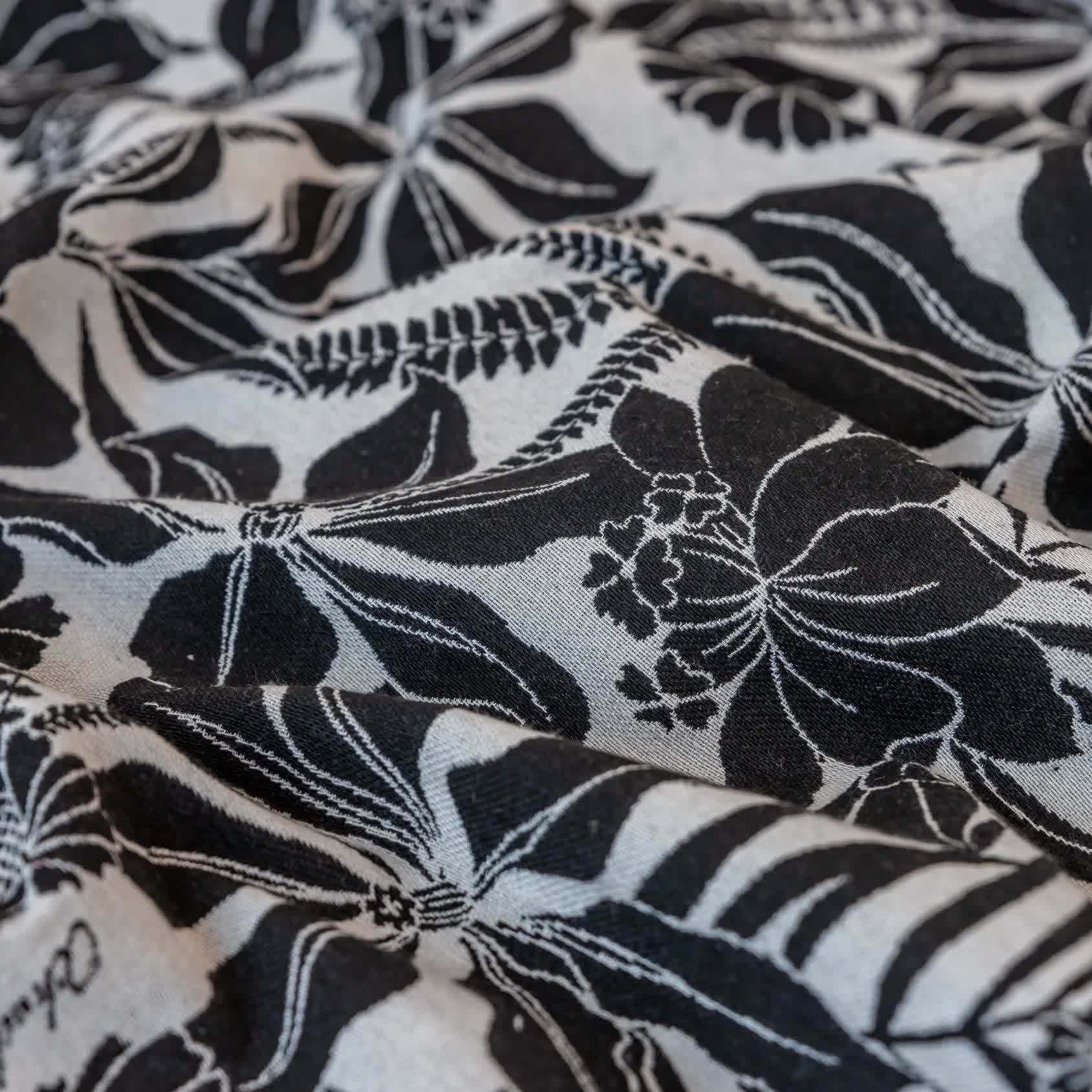 Vintage Black Floral Tassel Curtain - image 10