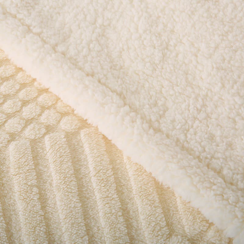 Solid Color Textured Fleece Throw Blanket - image 7