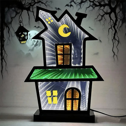 3D House Infinity Lights Halloween Decoration - image 2