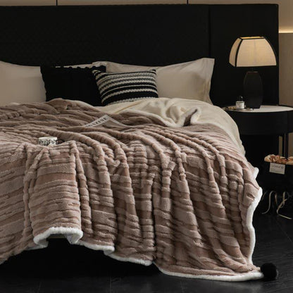 Textured Striped Jacquard Throw Blanket - image 7