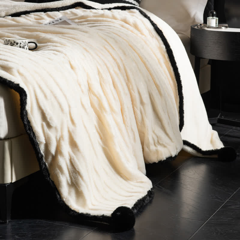 Textured Striped Jacquard Throw Blanket - image 10