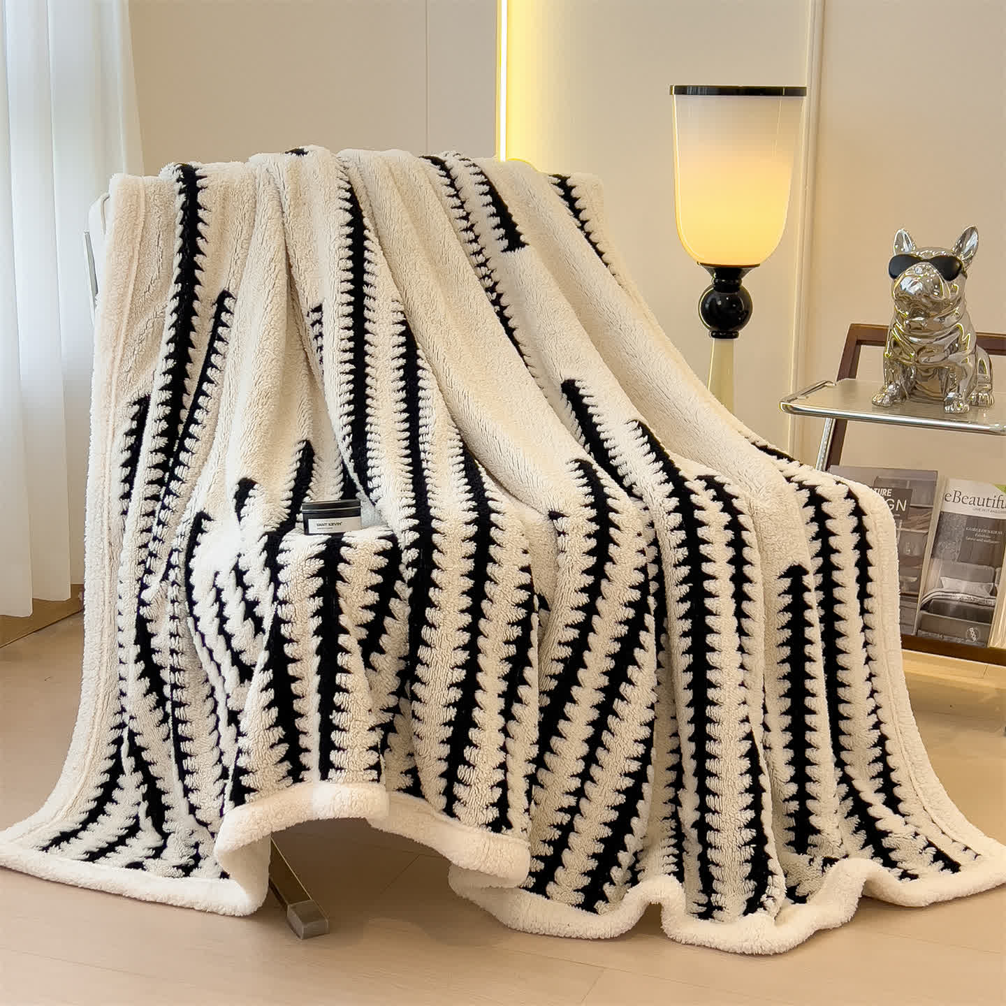 Geometric Print Jacquard Throw Blanket - image 15