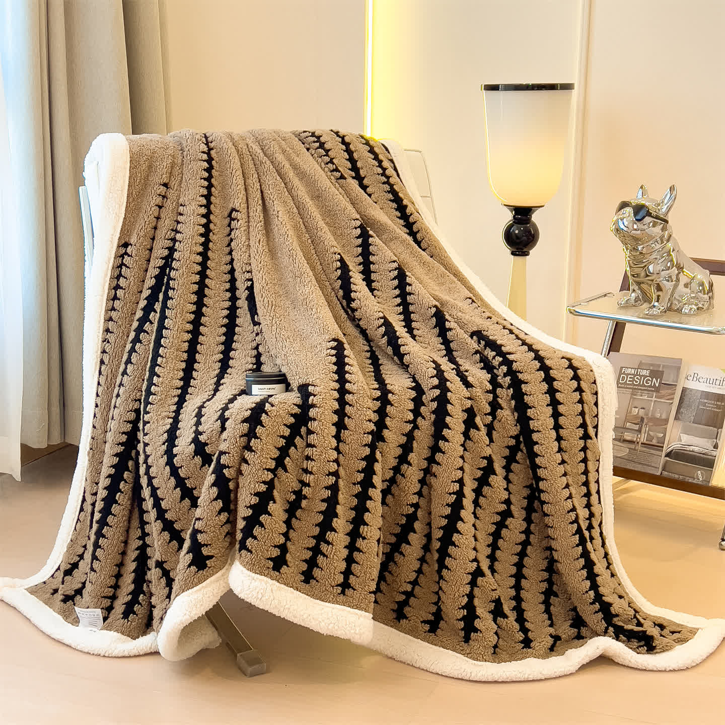 Geometric Print Jacquard Throw Blanket - image 19