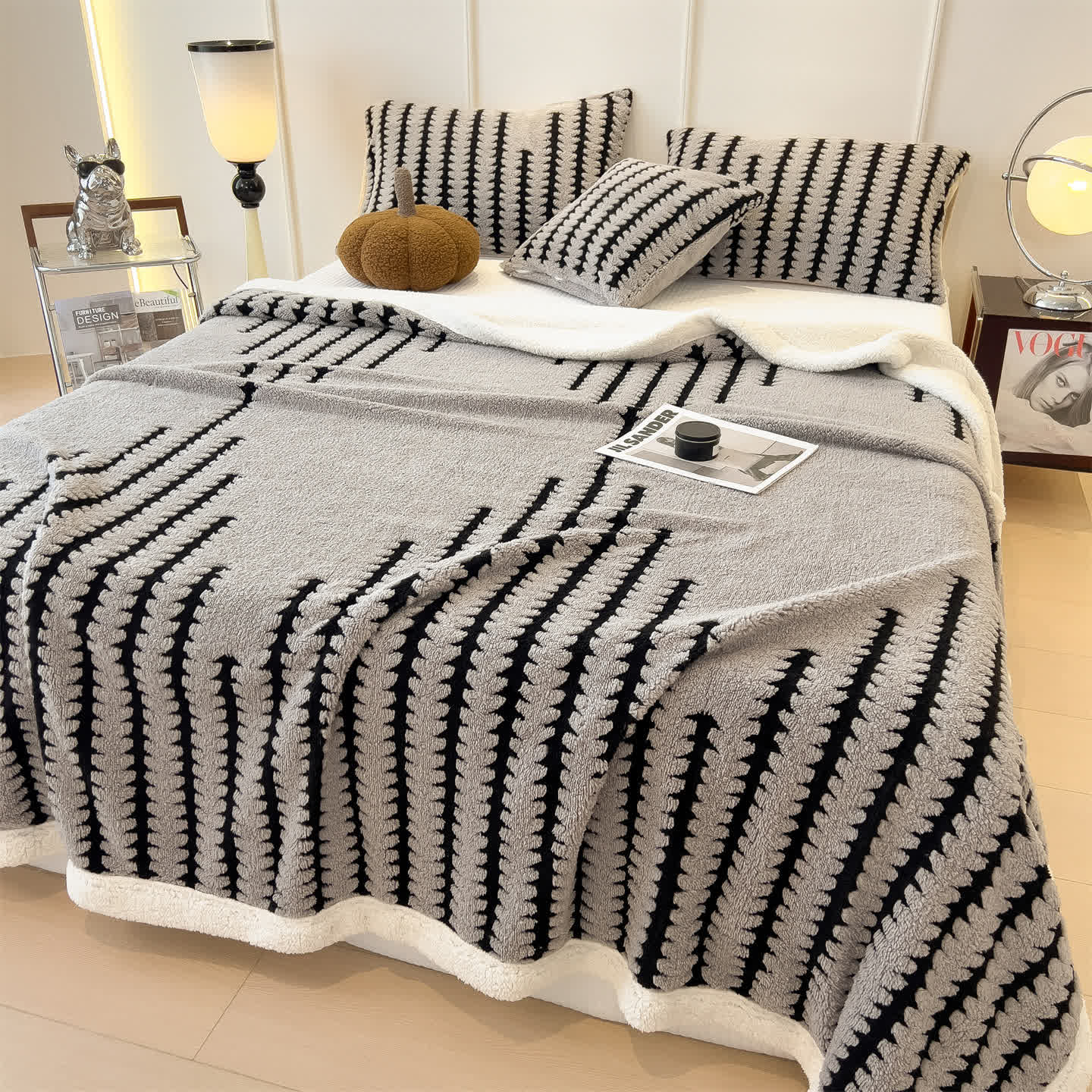Geometric Print Jacquard Throw Blanket - image 2