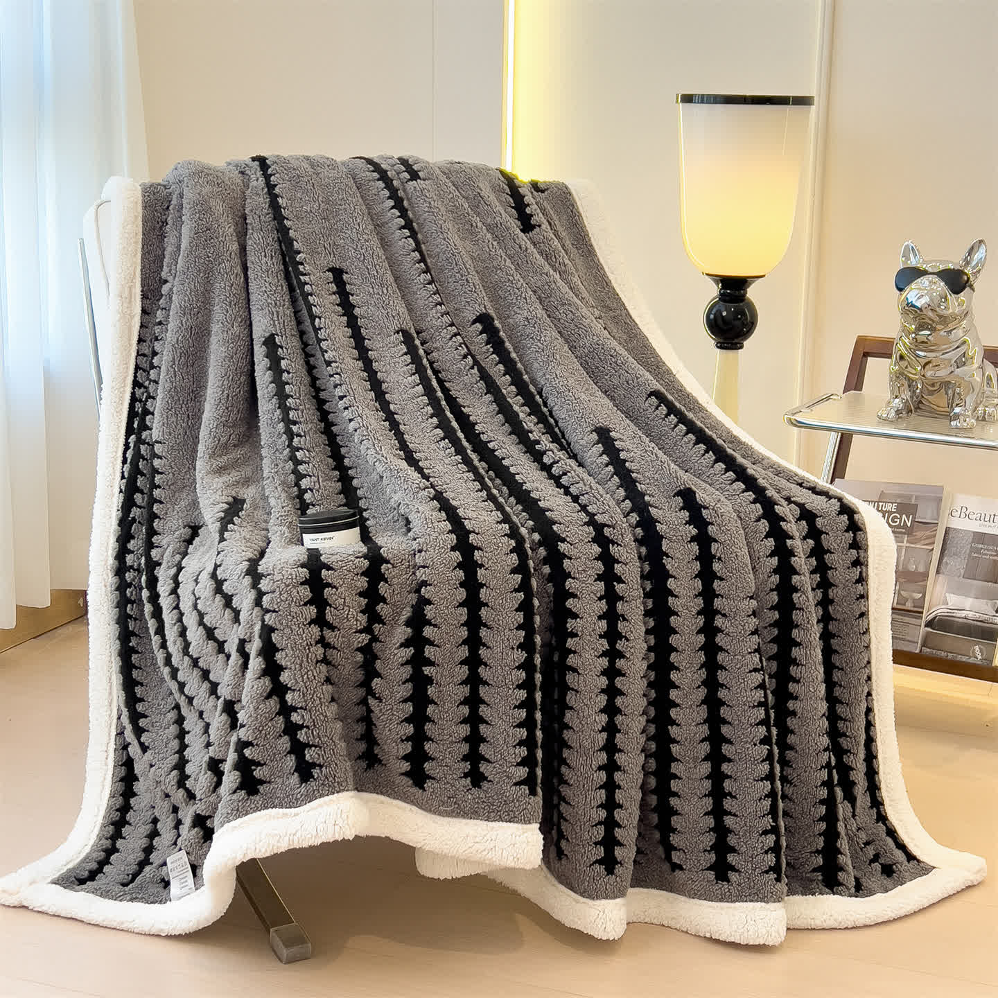 Geometric Print Jacquard Throw Blanket - image 13