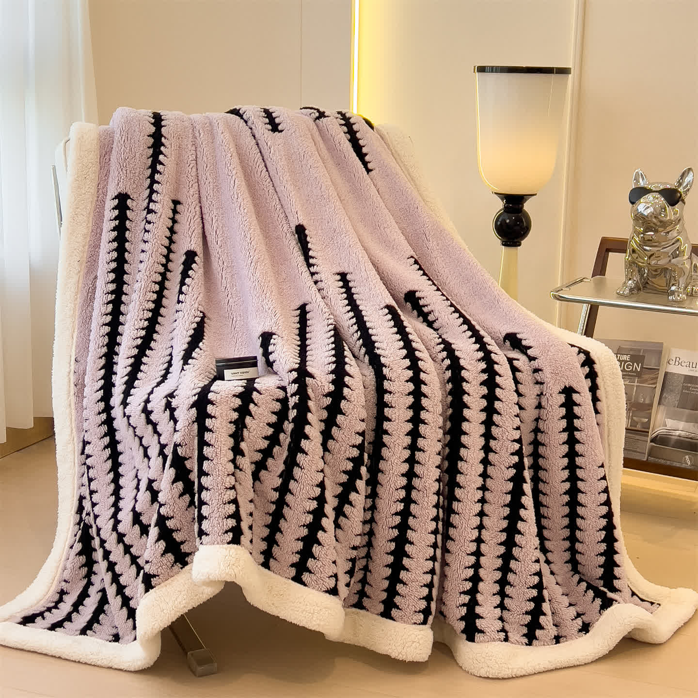 Geometric Print Jacquard Throw Blanket - image 25