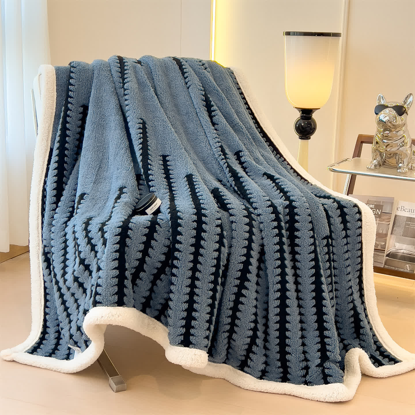 Geometric Print Jacquard Throw Blanket - image 21