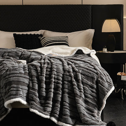 Textured Striped Jacquard Throw Blanket - image 2