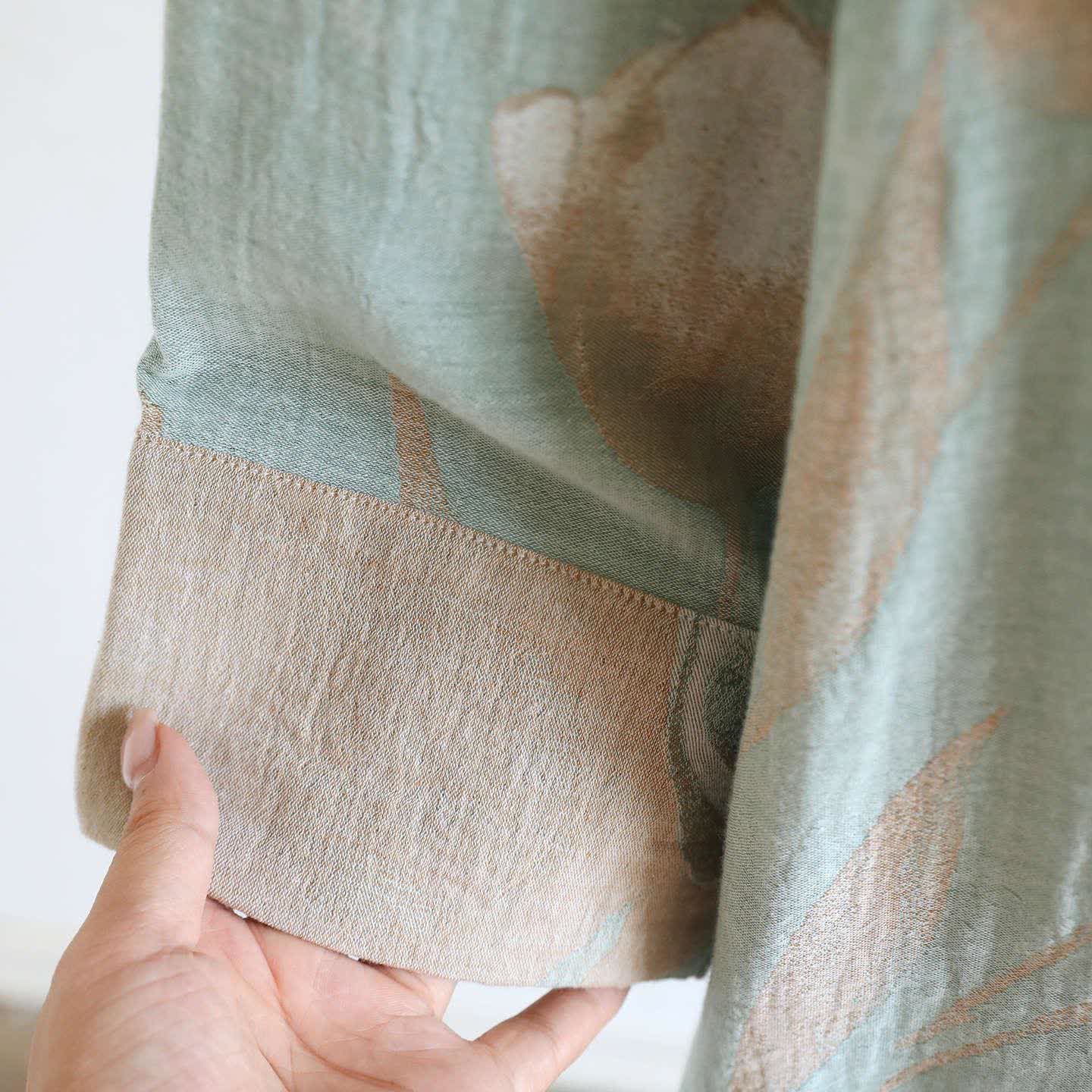 Tulip Natural Cotton Gauze Jacquard Nightdress - image 12