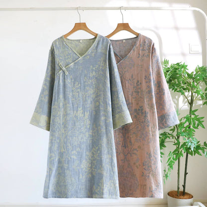 Elegant Floral Organic Cotton Nightdress - image 1
