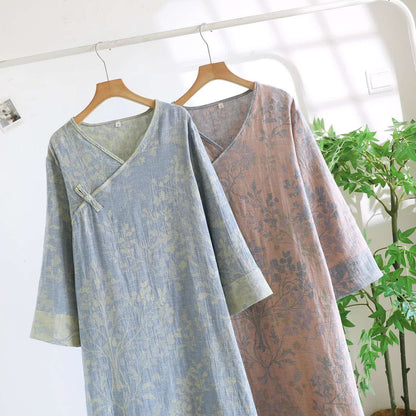Elegant Floral Organic Cotton Nightdress - image 3