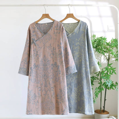 Elegant Floral Organic Cotton Nightdress - image 2