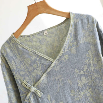 Elegant Floral Organic Cotton Nightdress - image 7