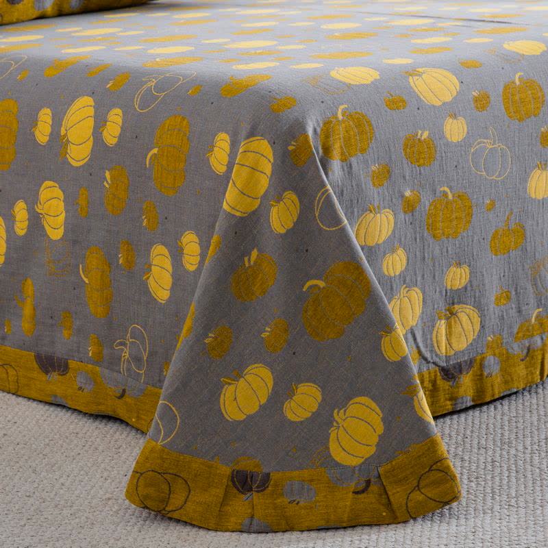 Button Pumpkin Cotton Gauze Bedding Set (4PCS) - image 6
