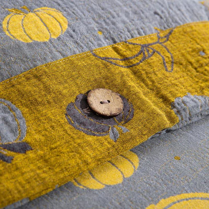 Button Pumpkin Cotton Gauze Bedding Set (4PCS) - image 9