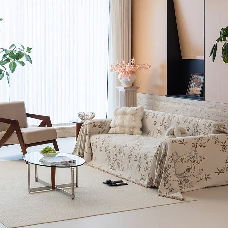 Subtle Branch Chenille Sofa Throw Blanket - image 2