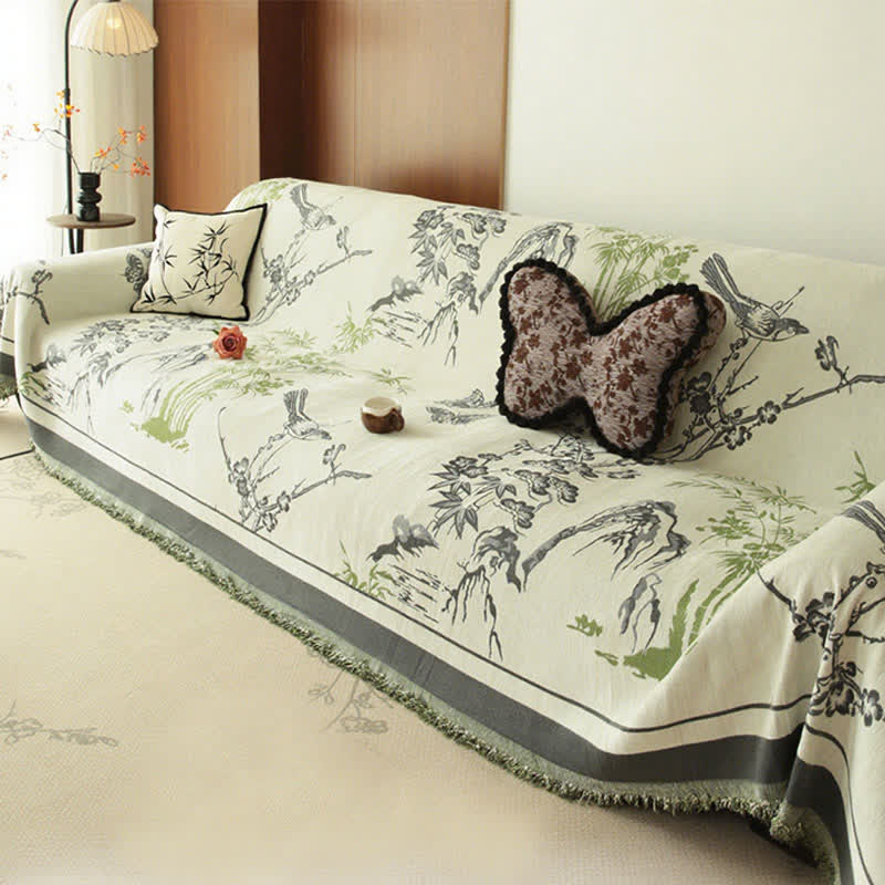 Mountain Botanical Chenille Sofa Throw - image 2