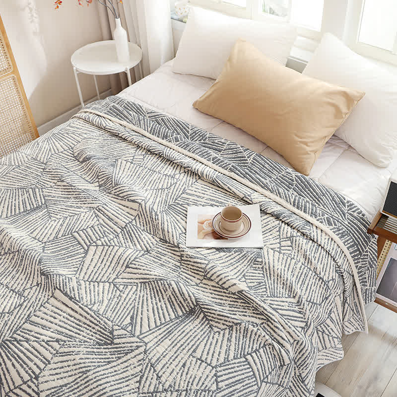 Modern Striped Muslin Cotton Gauze Quilt - image 2